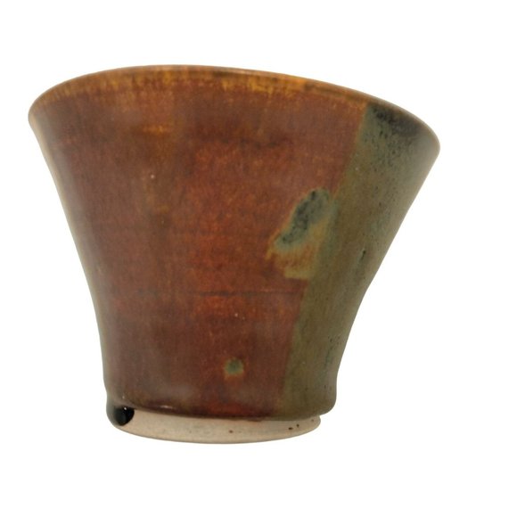 Earthenware Studio Art Rustic Pottery Bowl Brown Earth Tones Vase Planter USA - Picture 9 of 9